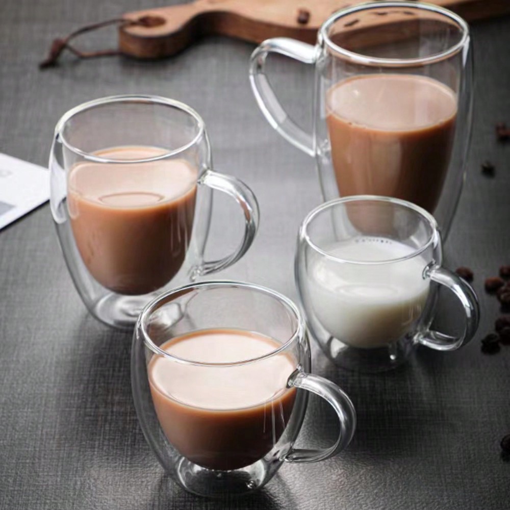 Espresso Shot Glass - 1 قطعة أكواب زجاجية مزدوجة الجدار