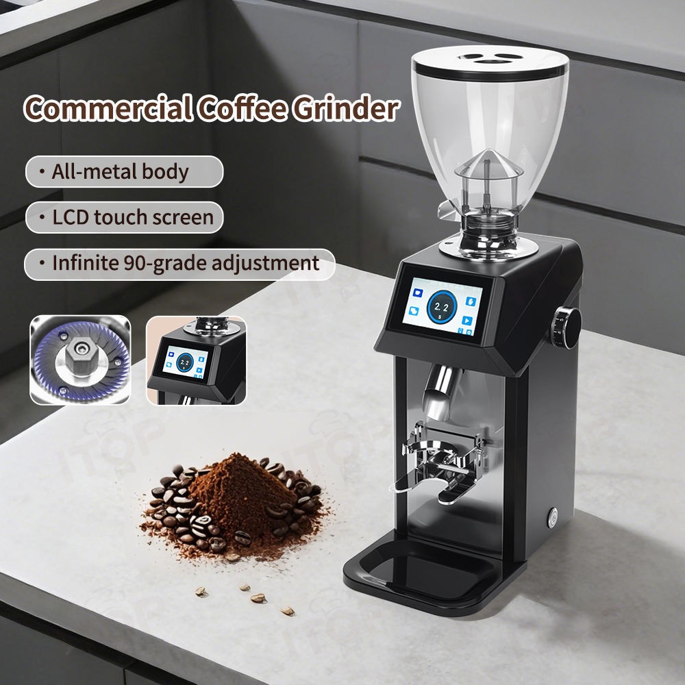 مطحنة قهوة إسبريسو كهربائية IT - مراجعة Coffee Grinder Burr Flat وسعره