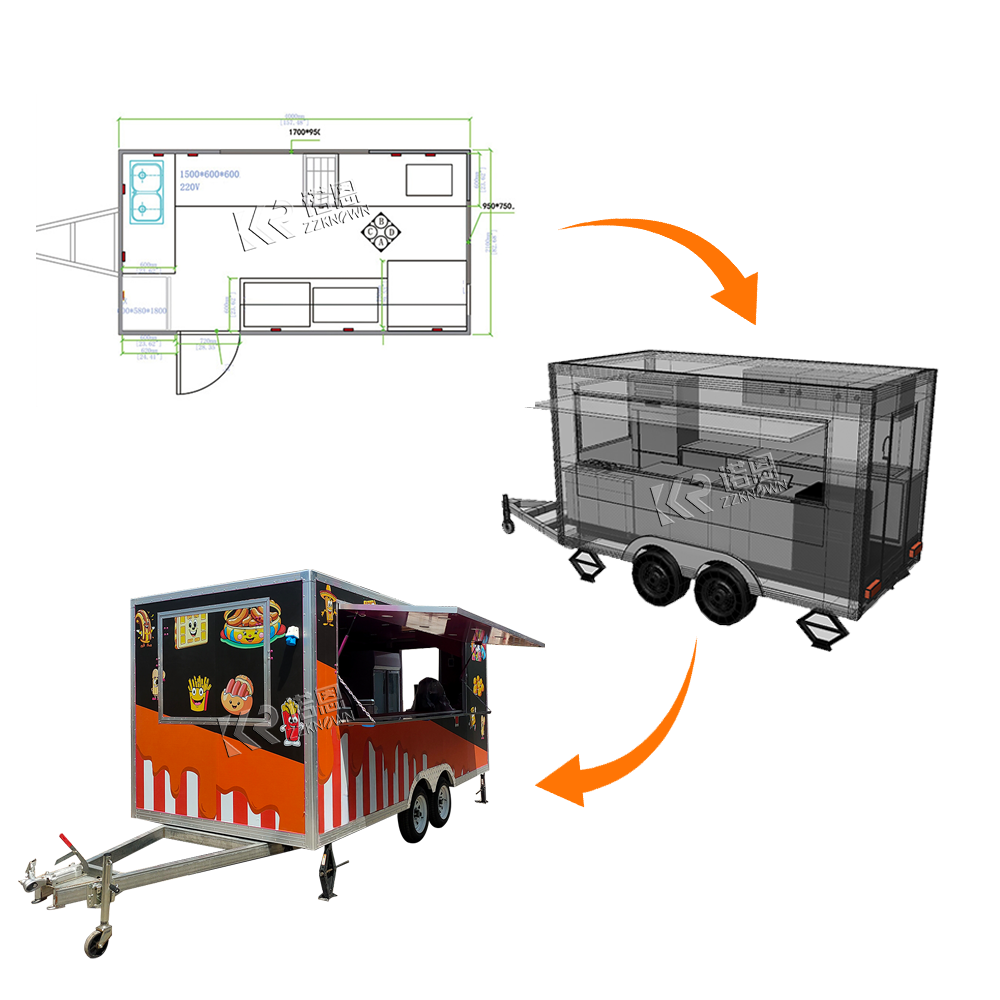 عربة طعام متنقلة مخصصة الحجم ل - مراجعة Coffee Van Equipment وسعره