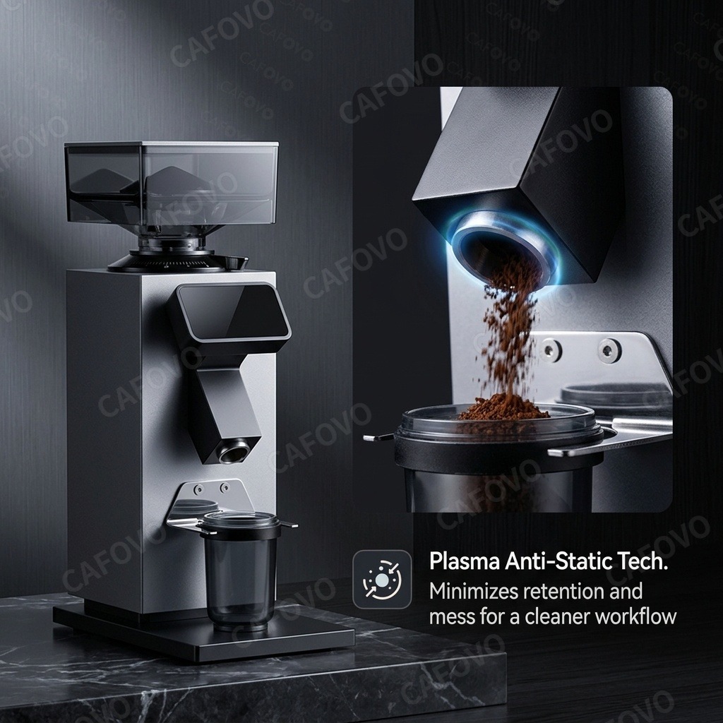 مطحنة قهوة CAFOVO G964F بتقنية - مراجعة Coffee Grinder Burr Flat وسعره
